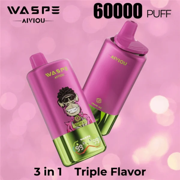 Waspe Aiviou 3 en 1 60k 60000 Bouffées Vapoteuse Jetable