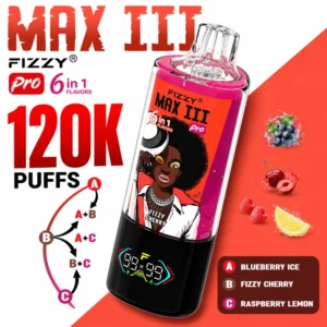 Fizzy MAX III Pro 120K 6in1 Disposable Vape Bulk Wholesale