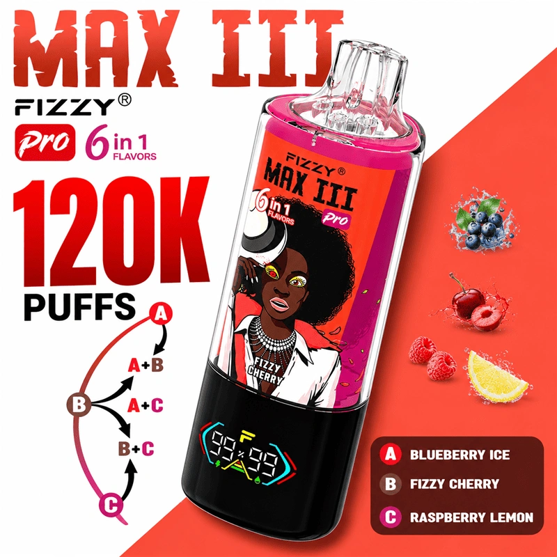 Fizzy MAX III Pro 120K 6in1 Disposable Vape Bulk Wholesale