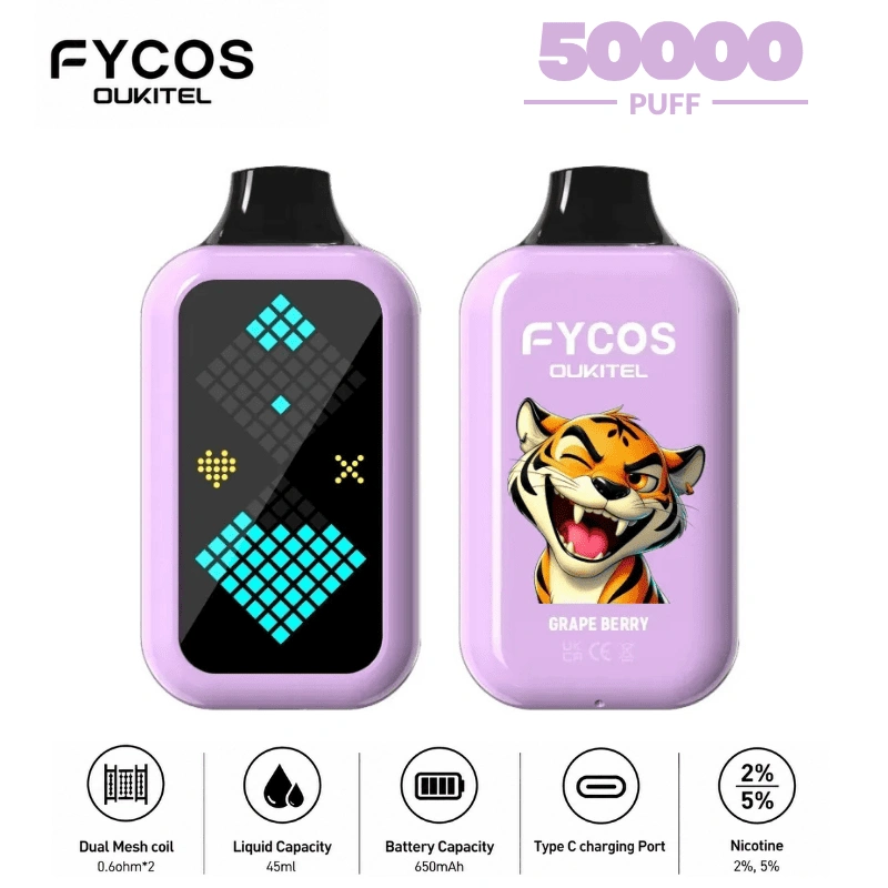 FYCOS Player 50000 Puffs Disposable Vape Dual Mesh & Smart Screen