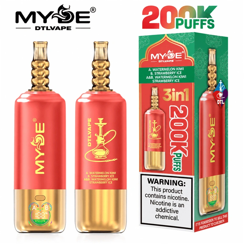 MYDE DTL 200K Shisha Hookah Disposable Vape 3in1 200000 Puffs